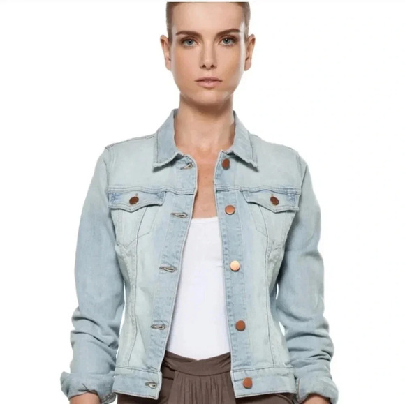 J Brand Jackets & Blazers - J BRAND Atomic Lightwash Fitted Jean Jacket